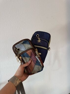 Multi-Color and Navy blue Crossbody Phone Bag